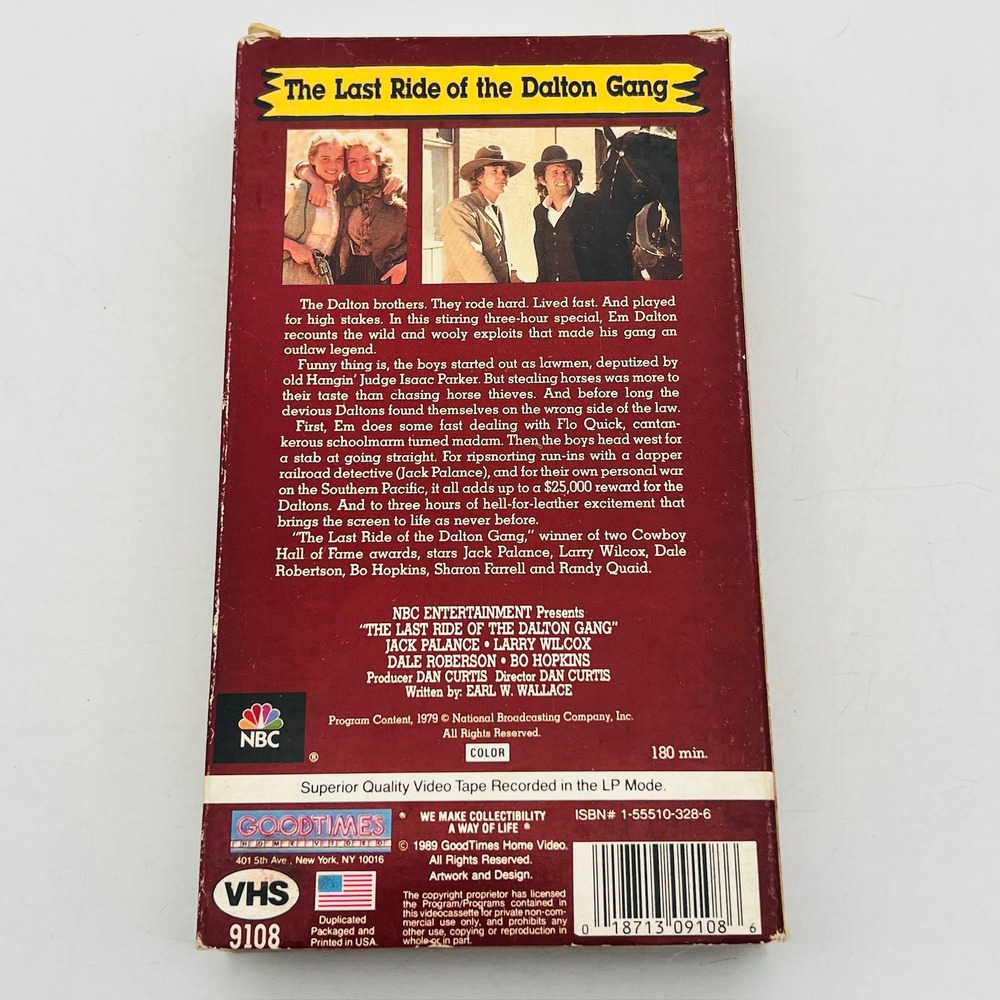 The Last Ride of the Dalton Gang VHS Jack Palance Western Movie GoodTimes 9108 - Picture 3 of 4